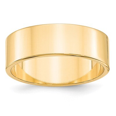 7mm Lightweight Flat Band 14k Yellow Gold Engravable FLL070-10, MPN: FLL070-10, 886774481937