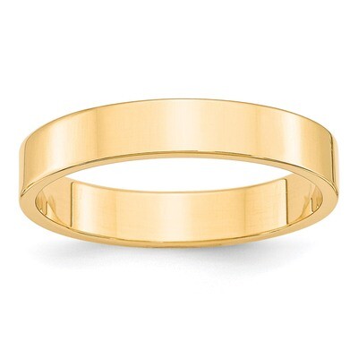 4mm Lightweight Flat Band 14k Yellow Gold Engravable FLL040-10, MPN: FLL040-10, 886774308548