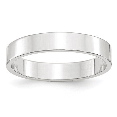 4mm Lightweight Flat Band 14k White Gold Engravable WFLL040-10, MPN: WFLL040-10, 886774309309