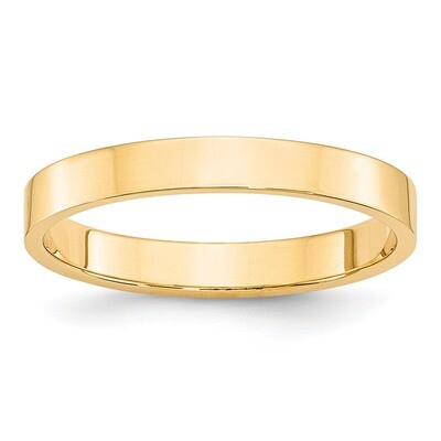 3mm Lightweight Flat Band 14k Yellow Gold Engravable FLL030-10, MPN: FLL030-10, 886774481470