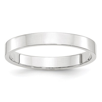3mm Lightweight Flat Band 14k White Gold Engravable WFLL030-10, MPN: WFLL030-10, 886774508696