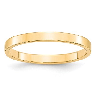 2.5mm Lightweight Flat Band 14k Yellow Gold Engravable FLL025-10, MPN: FLL025-10, 886774481265