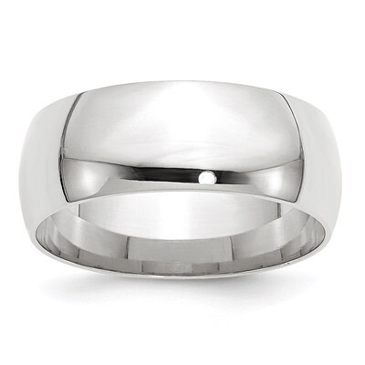 8mm Lightweight Comfort Fit Band 14k White Gold Engravable WCFL080-10, MPN: WCFL080-10, 886774504261