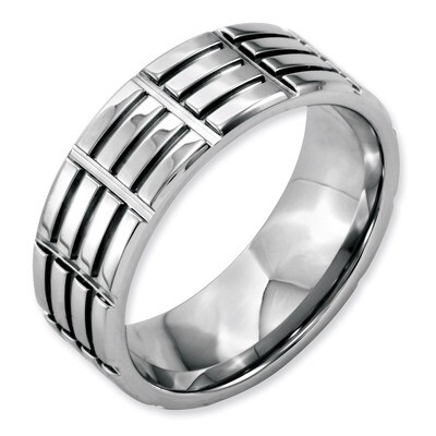 8mm Grooved Polished Band - Stainless Steel SR161 by Chisel, MPN: SR161, 886774389677