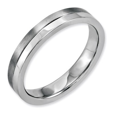 4mm Brushed &amp; Polished Band - Stainless Steel SR144 by Chisel, MPN: SR144, 886774389356