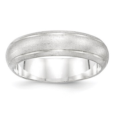 6mm Satin Finish Band - Sterling Silver QSFB060 by Chisel, MPN: QSFB060, 883957256948