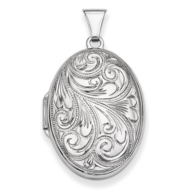 Scroll Oval Locket Sterling Silver QLS10, MPN: QLS10, 886774115801