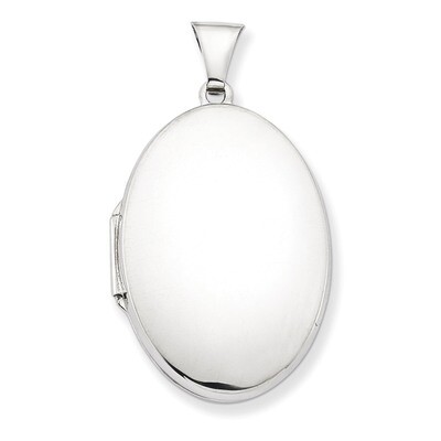 Polished 32mm 2-Picture Frame Oval Locket Sterling Silver QLS101, MPN: QLS101, 886774115825