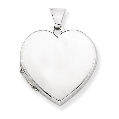 Plain 21mm Heart Locket Sterling Silver QLS100, MPN: QLS100, 886774115818