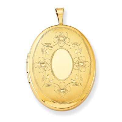 Oval Locket Sterling Silver 14k Gold Filled 26mm QLS111, MPN: QLS111, 883957496849