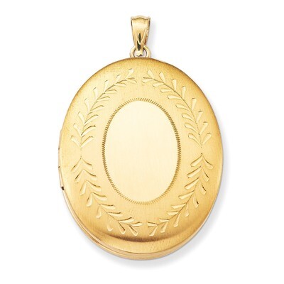 34mm 2-Picture Frame Oval Locket Sterling Silver 14k Gold Filled QLS113, MPN: QLS113, 883957552330