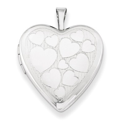 Floating Hearts Heart Locket Sterling Silver 20mm QLS237-18, MPN: QLS237-18, 883957521046