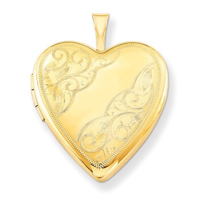 1/20 Gold Filled 20mm Side Swirled Heart Locket 1/20 Gold Filled 20mm QLS282-18, MPN: QLS282-18, 88…