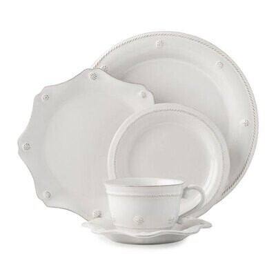 Juliska Berry &amp; Thread Whitewash 5 Piece Place Setting with Tea Cup J5PX/W, MPN: J5PX/W, 8100348307…