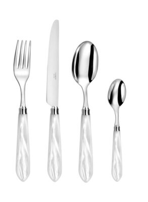 Capdeco Omega Pearly White 5 Piece Place Setting OME00N-5SET, MPN: OME00N-5SET,