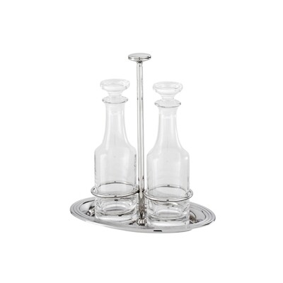 Sambonet avenue oil &amp; vinegar set 2 pieces 7 5/8 x 5 inch diameter - 18/10 stainless steel, MPN: 54…
