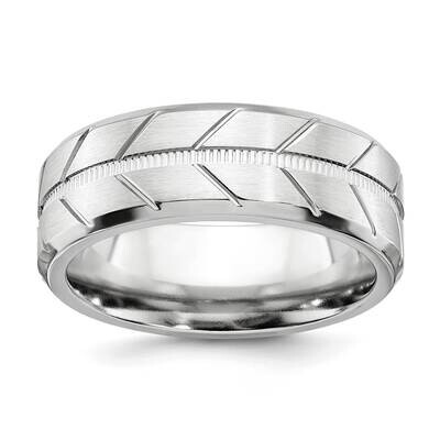 Brushed and Polished Beveled 8mm Band Cobalt CC62-10, MPN: CC62, 191101873362