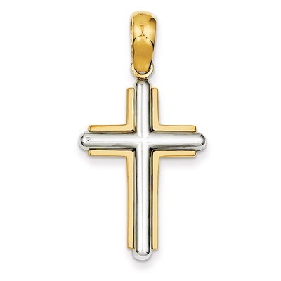Cross Pendant 14k Two-Tone Gold CG10, MPN: CG10, 883957979960