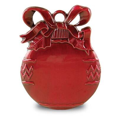 Pewter Red Christmas Bulb Engraveable Ornament GM21929, MPN: GM21929,