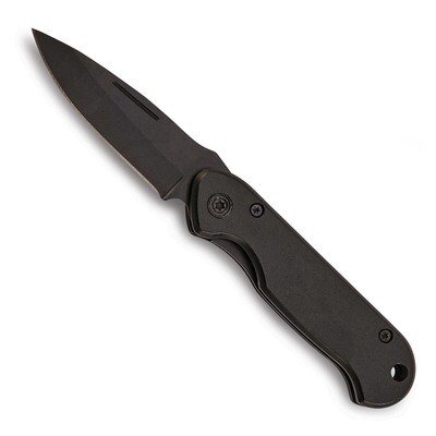 All Black Locking Pocket Knife Engravable GM18718, MPN: GM18718, 47105024104