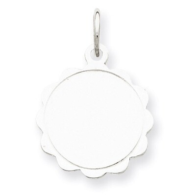 Disc Charm Engravable Sterling Silver QM410/18, MPN: QM410/18, 883957521343