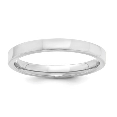 3mm Comfort Fit Flat Sterling Silver QCFB030 Engravable, MPN: QCFB030, 886774259208