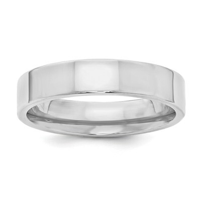 5mm Comfort Fit Flat Sterling Silver QCFB050 Engravable, MPN: QCFB050, 886774259604
