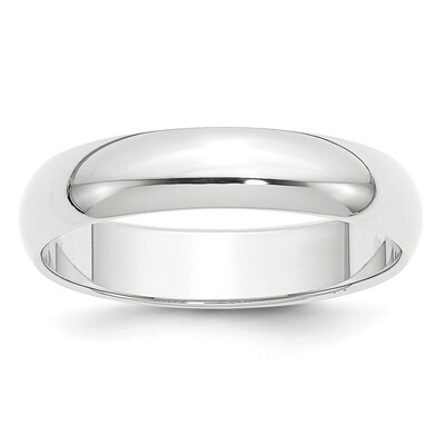5mm Half-Round Featherweight Band Platinum PLWHR050 Engravable, MPN: PLWHR050, 886774276014