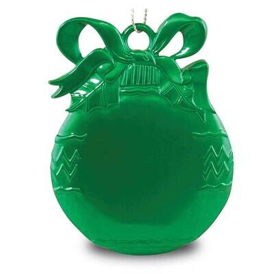 Pewter Green Christmas Bulb Engraveable Ornament GM21927, MPN: GM21927,