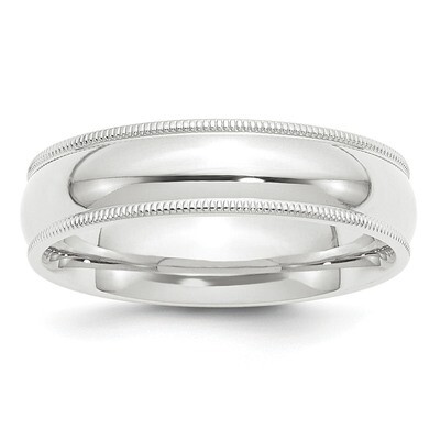 6mm Comfort-Fit Milgrain Platinum PMCF060 Engravable, MPN: PMCF060, 886774276786