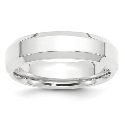 6mm Polished Beveled Edge Platinum PBE060 Engravable, MPN: PBE060, 886774272511