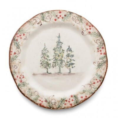 Arte Italica Natale Salad Dessert Plate NAT9122