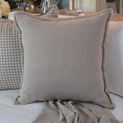 Crown Provence Off White Euro Sham with Fringe Natural E893