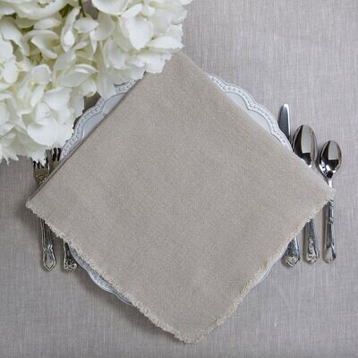 Crown Provence Napkin with Fringe Natural Set of 8 NLG893