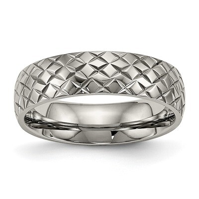 Textured Ring Titanium Polished TB458 by Chisel, MPN: TB458, 886774533971