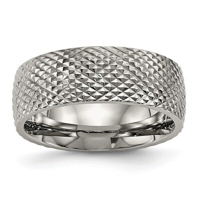 Textured Ring Titanium Polished TB450 by Chisel, MPN: TB450, 886774533018