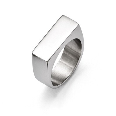 Polished Signet Ring - Stainless Steel SR342 by Chisel, MPN: SR342, 191101194115