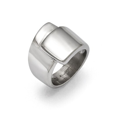 Polished Fancy Ring - Stainless Steel SR345 by Chisel, MPN: SR345, 191101194658