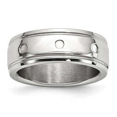 Grooved Ring Stainless Steel Polished SR593 by Chisel, MPN: SR593, 191101559280