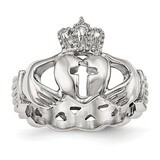 Claddagh with Cross Ring Stainless Steel Polished SR450 by Chisel, MPN: SR450, 886774439792