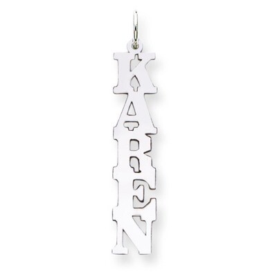 Cut-out Letters Nameplate 14k White Gold XNA100W, MPN: XNA100W, 883957970554