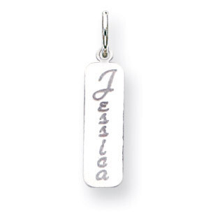 Vertical Nameplate 10k White Gold 10XNA110W, MPN: 10XNA110W, 883957586007