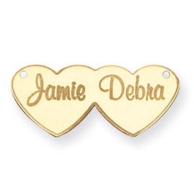Double Heart Nameplate 10k Gold 10XNA111Y, MPN: 10XNA111Y, 191101092046