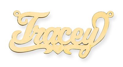 0.013 Gauge Polished Nameplate with Heart Pendant 10k Gold 10XNA128Y, MPN: 10XNA128Y, 191101092107