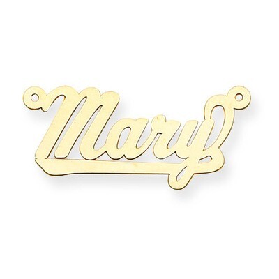 0.013 Gauge Polished Nameplate Pendant 10k Gold 10XNA141Y, MPN: 10XNA141Y, 883957317052