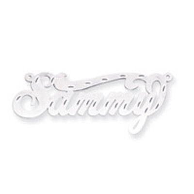 0.013 Gauge Polished Diamond-cut Nameplate 10k White Gold 10XNA148W, MPN: 10XNA148W, 191101092282
