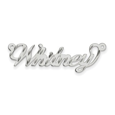 0.013 Gauge Polished Diamond-cut Nameplate 10k White Gold 10XNA162W, MPN: 10XNA162W, 883957586311