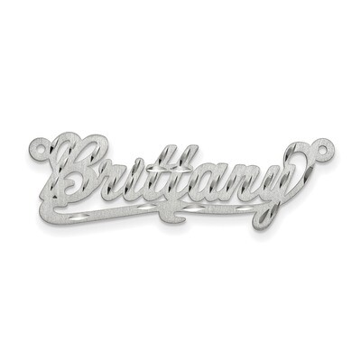 0.013 Gauge Satin Diamond-cut Nameplate 10k White Gold 10XNA180W, MPN: 10XNA180W, 883957586489