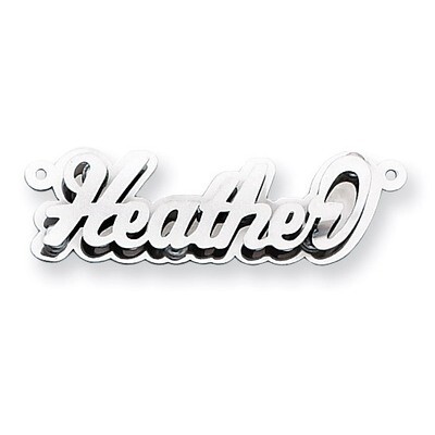 Polished 3D Nameplate Sterling Silver XNA243SS, MPN: XNA243SS, 883957972473