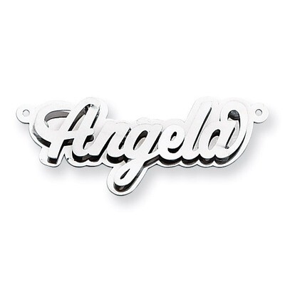 Polished 3D Nameplate Sterling Silver XNA242SS, MPN: XNA242SS, 886774565798